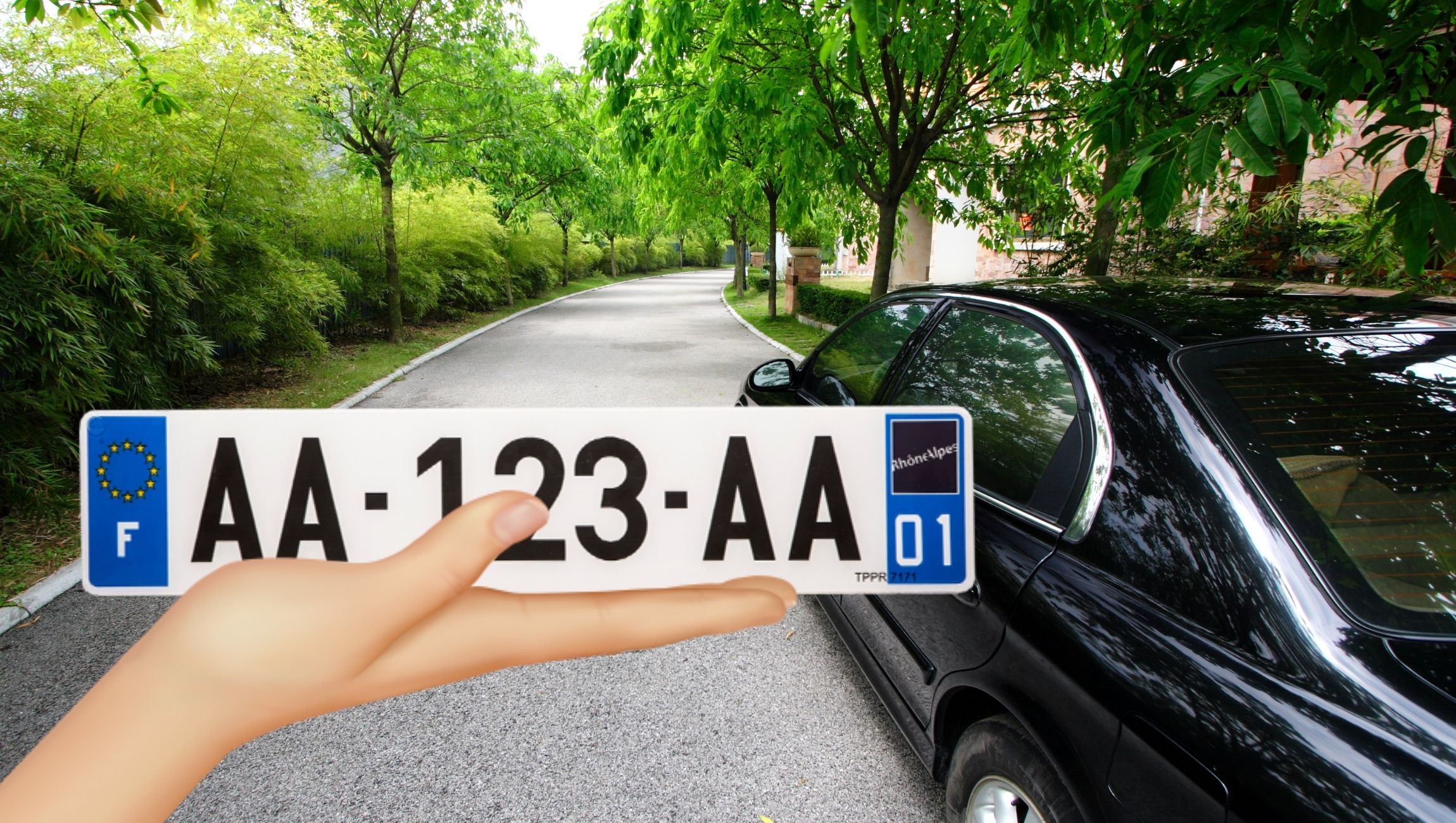 Plaque d'immatriculation haut de gamme